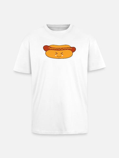 Hot dog sausage - Unisex Oversized Heavyweight T-shirt - white