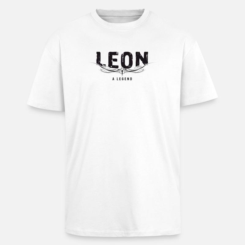LEON A LEGEND - Oversized Heavyweight Unisex T-Shirt - Weiß