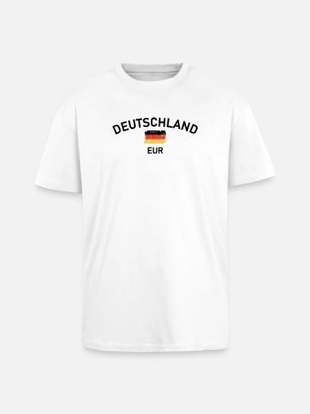 German Flag Brush Stroke - Unisex Oversized Heavyweight T-shirt - white