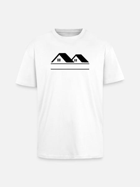 Häuser-Textbanner - Oversized Heavyweight Unisex T-Shirt - Weiß