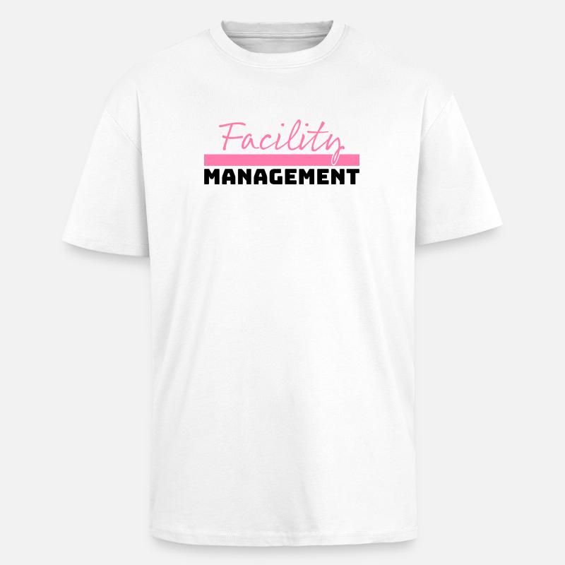Tshirt Facility Management rosa schwarz - Oversized Heavyweight Unisex T-Shirt - Weiß
