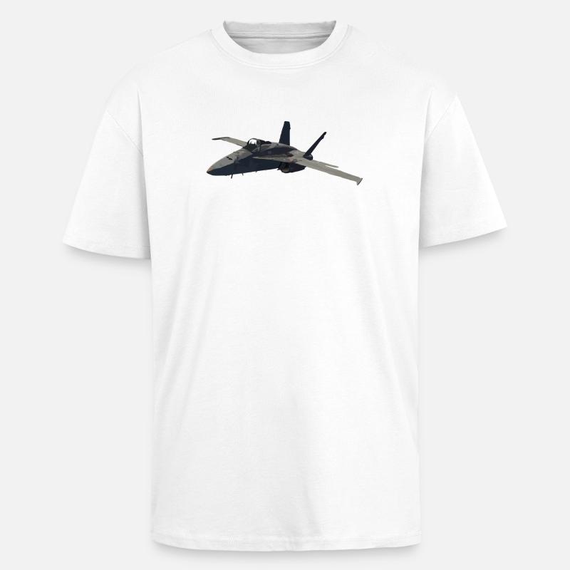F-18 - Oversized Heavyweight Unisex T-Shirt - Weiß