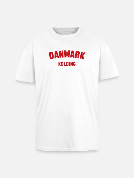 KOLDING Danemark Dänemark - T-shirt unisexe oversize épais - blanc