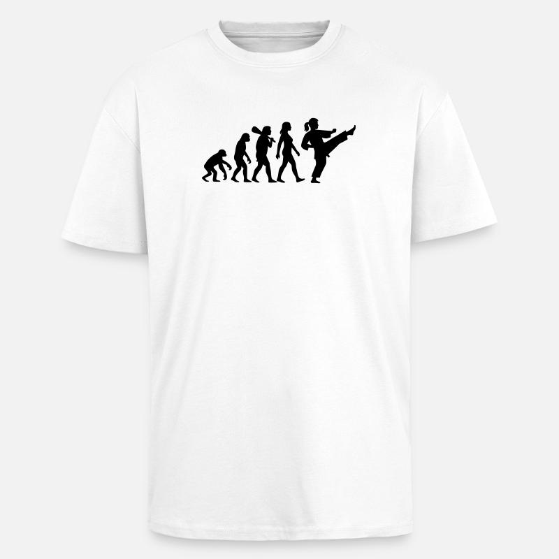 Karate Evolution - Oversized Heavyweight Unisex T-Shirt - Weiß