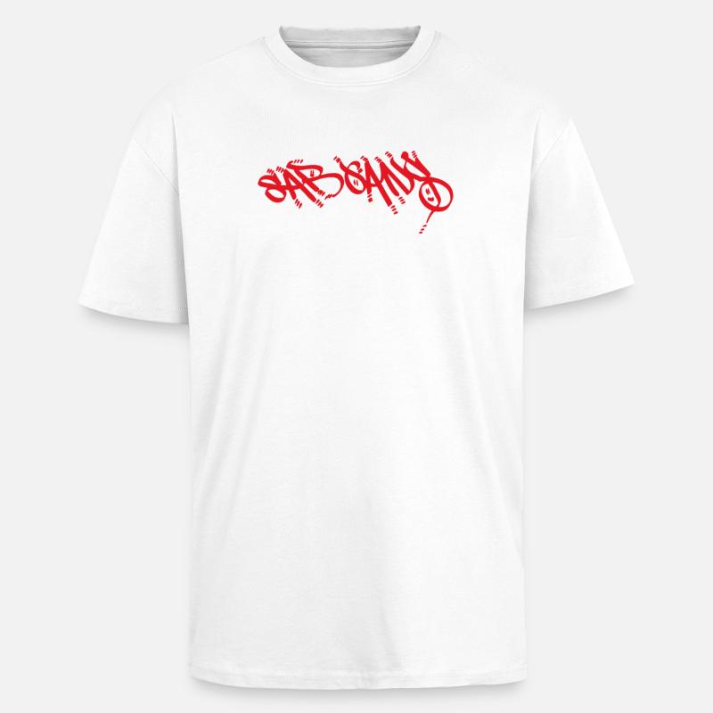 Sargans Pullovoer - Unisex Oversized Heavyweight T-shirt - white