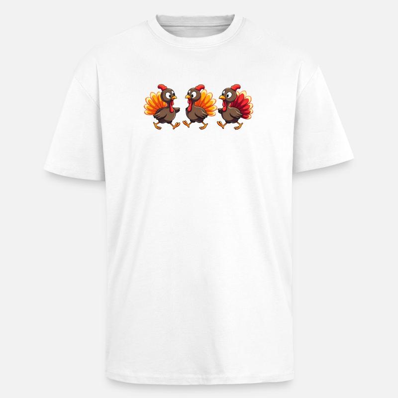 Bébé dinde de Thanksgiving - T-shirt unisexe oversize épais - blanc
