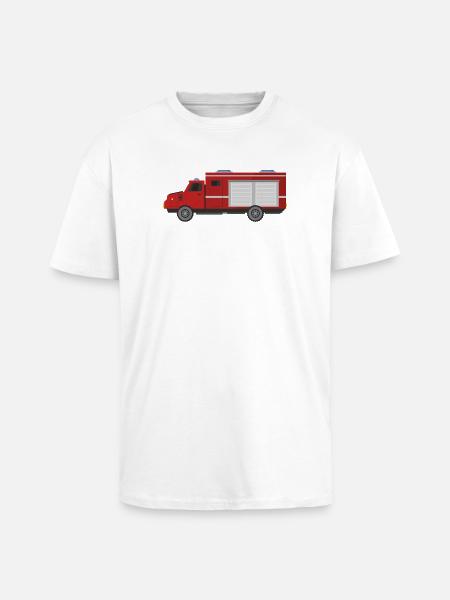 Feuerwehrauto - Oversized Heavyweight Unisex T-Shirt - Weiß
