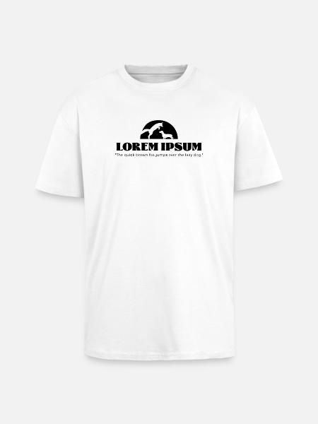 LoremIpsum – the quick brown fox ... - Unisex Oversized Heavyweight T-shirt - white