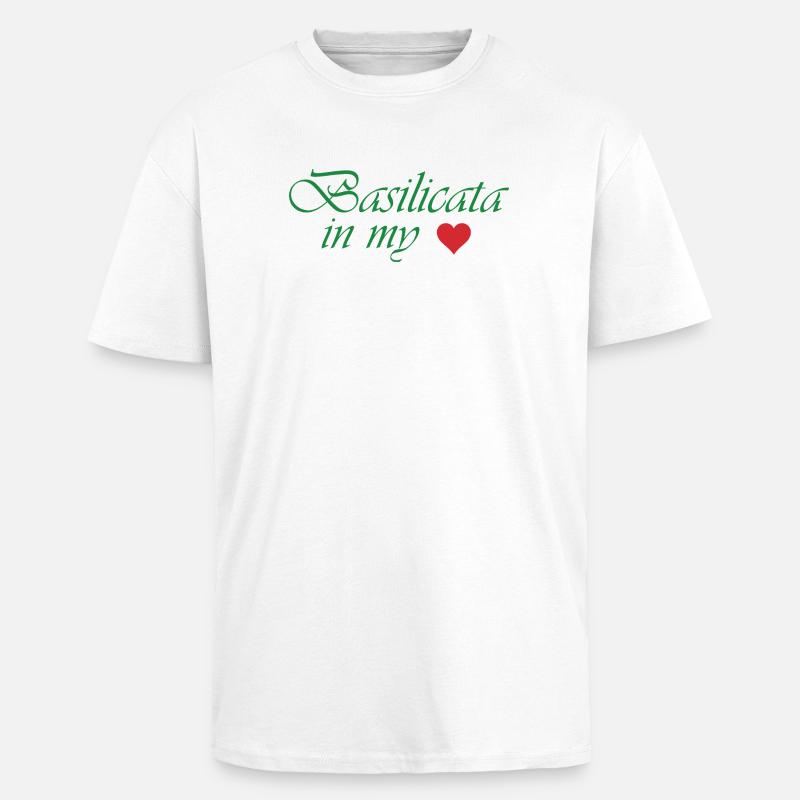 Basilicate dans mon cœur - T-shirt unisexe oversize épais - blanc