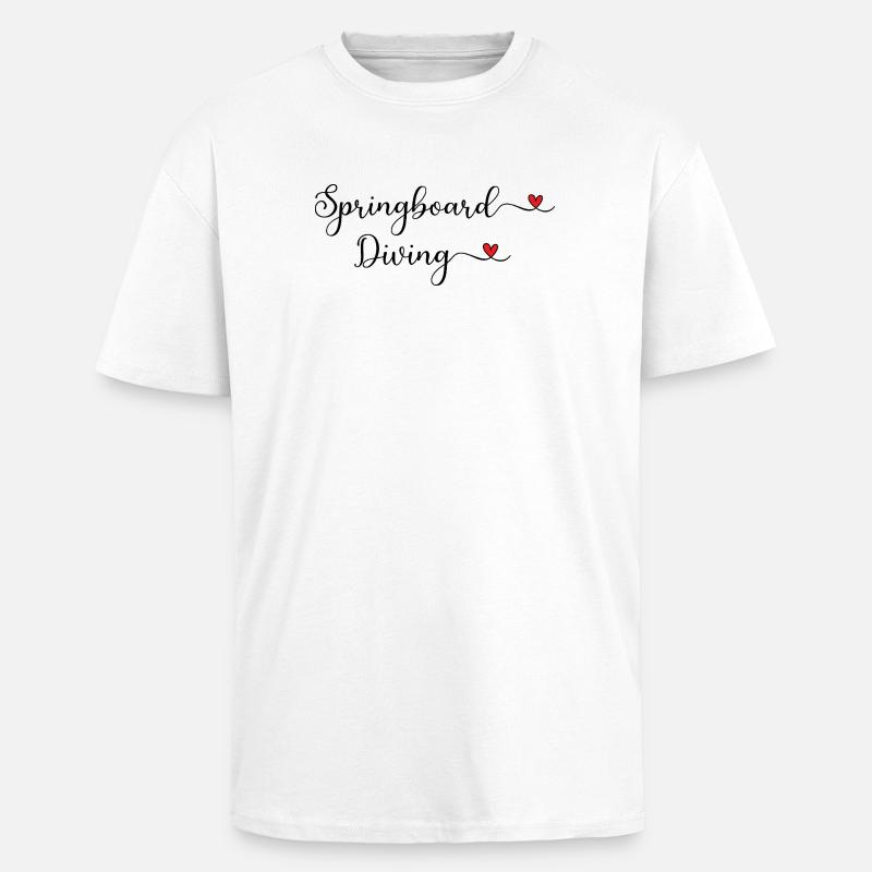 Springboard Diving - Oversized Heavyweight Unisex T-Shirt - Weiß