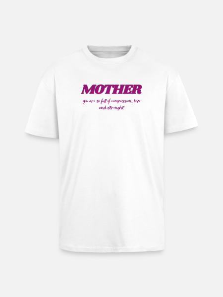 Sigura Design Mamas Liebe - Oversized Heavyweight Unisex T-Shirt - Weiß