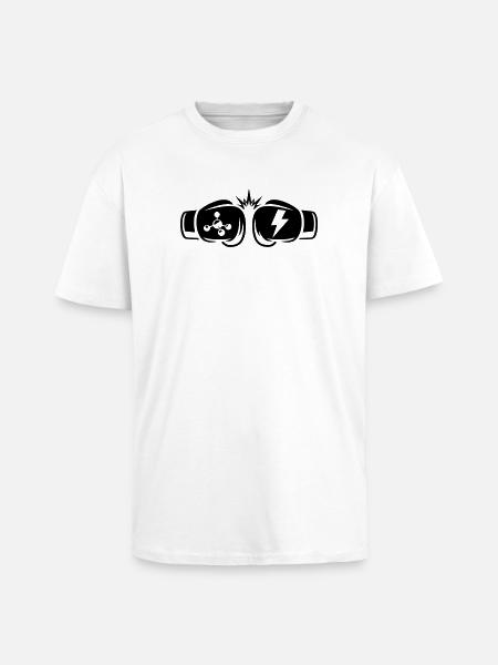Power vs Gas - Unisex Oversized Heavyweight T-shirt - white