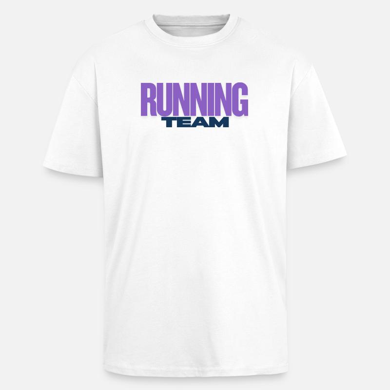 Équipe de course - T-shirt unisexe oversize épais - blanc