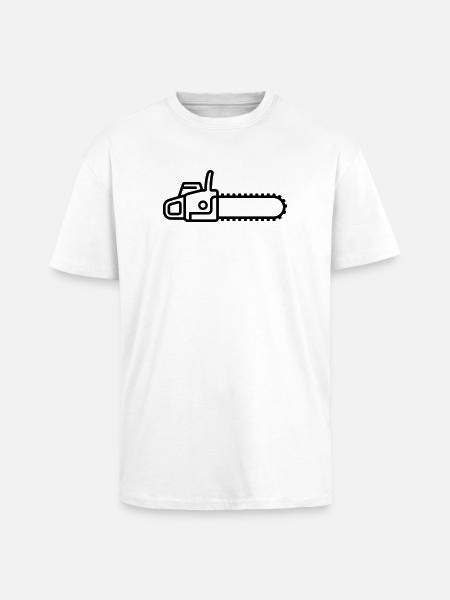 chainsaw - Unisex Oversized Heavyweight T-shirt - white