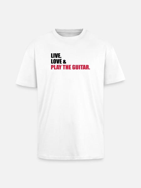 guitar - Unisex Oversized Heavyweight T-shirt - white
