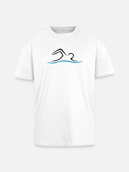 NAGE - T-shirt unisexe oversize épais - blanc