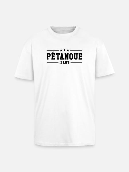 Petanque is life - Unisex Oversized Heavyweight T-shirt - white
