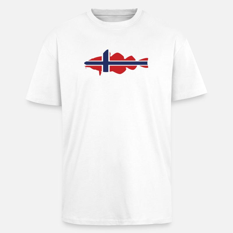 Cod Norway - Unisex Oversized Heavyweight T-shirt - white