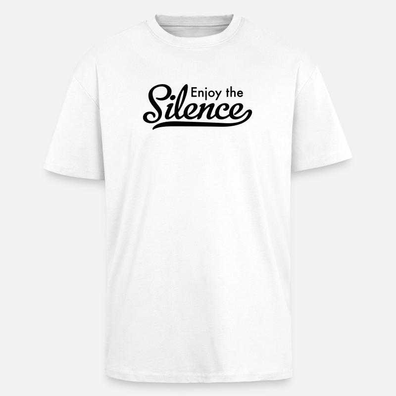Écoute le silence - T-shirt unisexe oversize épais - blanc