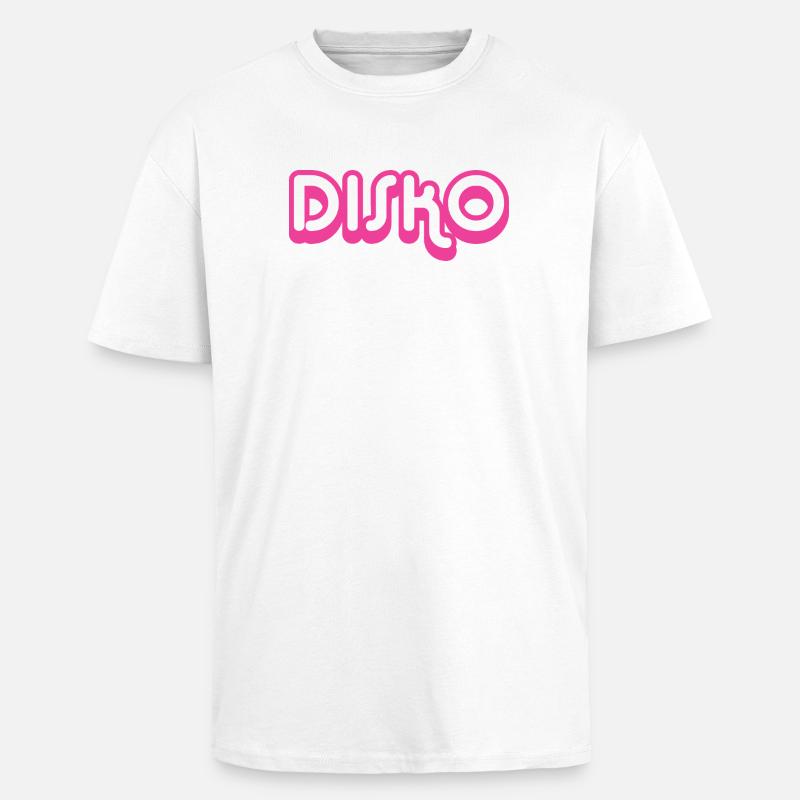 DISCO Nicki - Unisex Oversized Heavyweight T-shirt - white