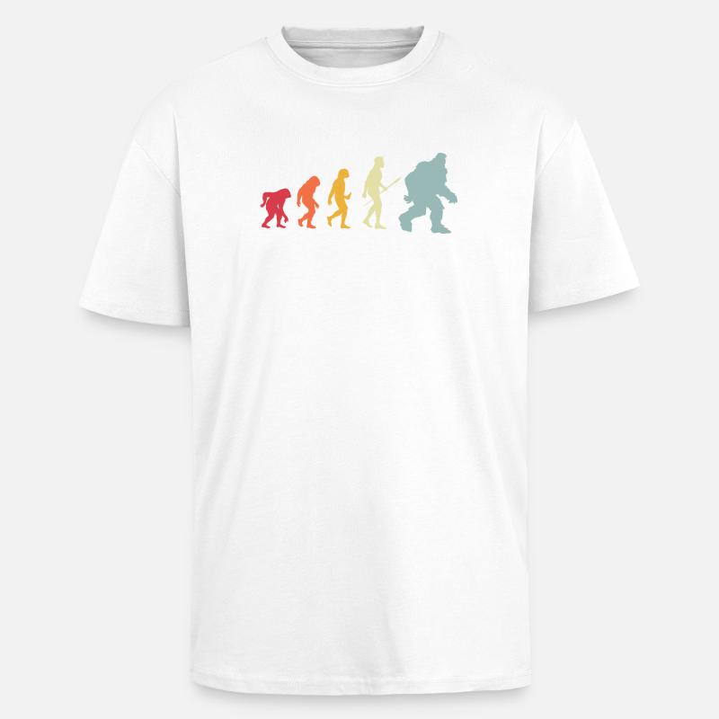bigfoot_Evolution_4 - Unisex Oversized Heavyweight T-shirt - white