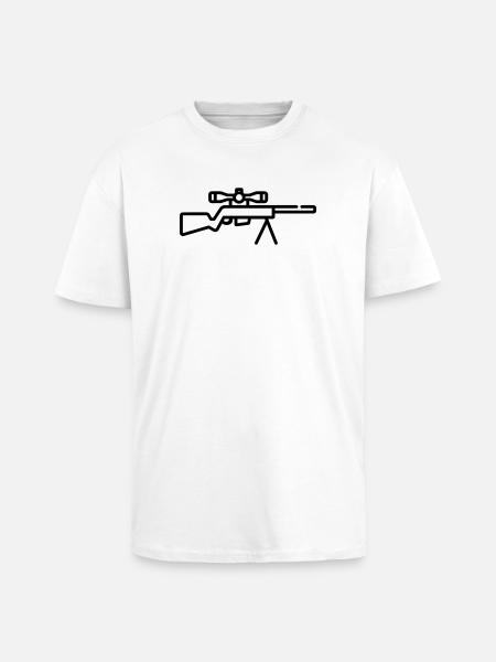 sniper - Unisex Oversized Heavyweight T-shirt - white