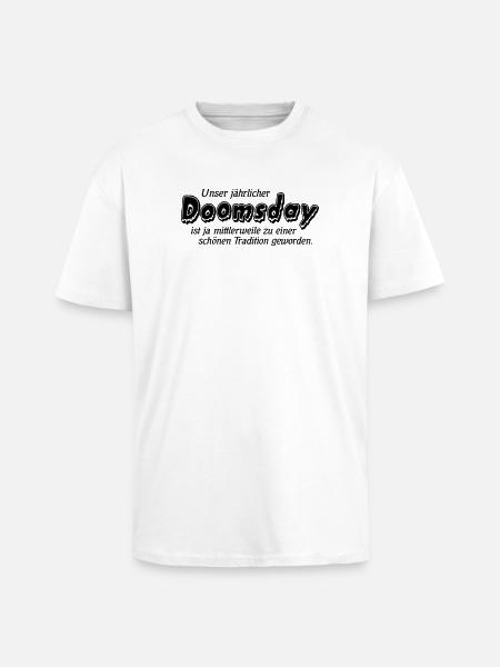 Doomsday - Oversized Heavyweight Unisex T-Shirt - Weiß
