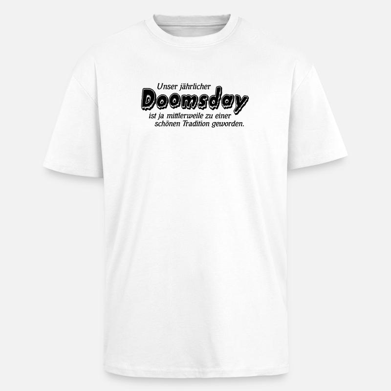 Doomsday - Oversized Heavyweight Unisex T-Shirt - Weiß