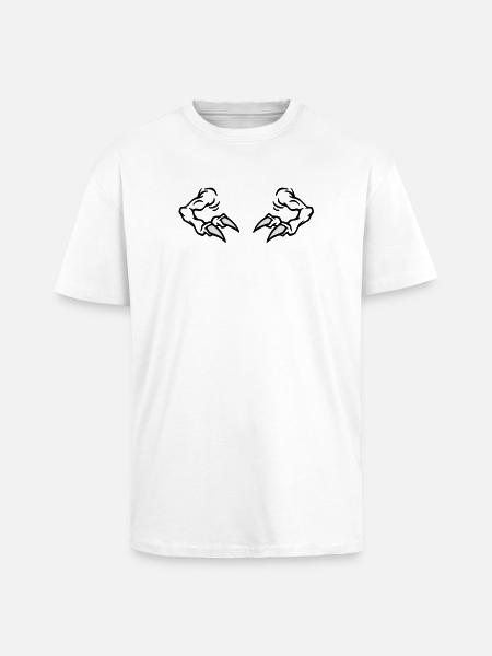 Previous T-Rex - Unisex Oversized Heavyweight T-shirt - white