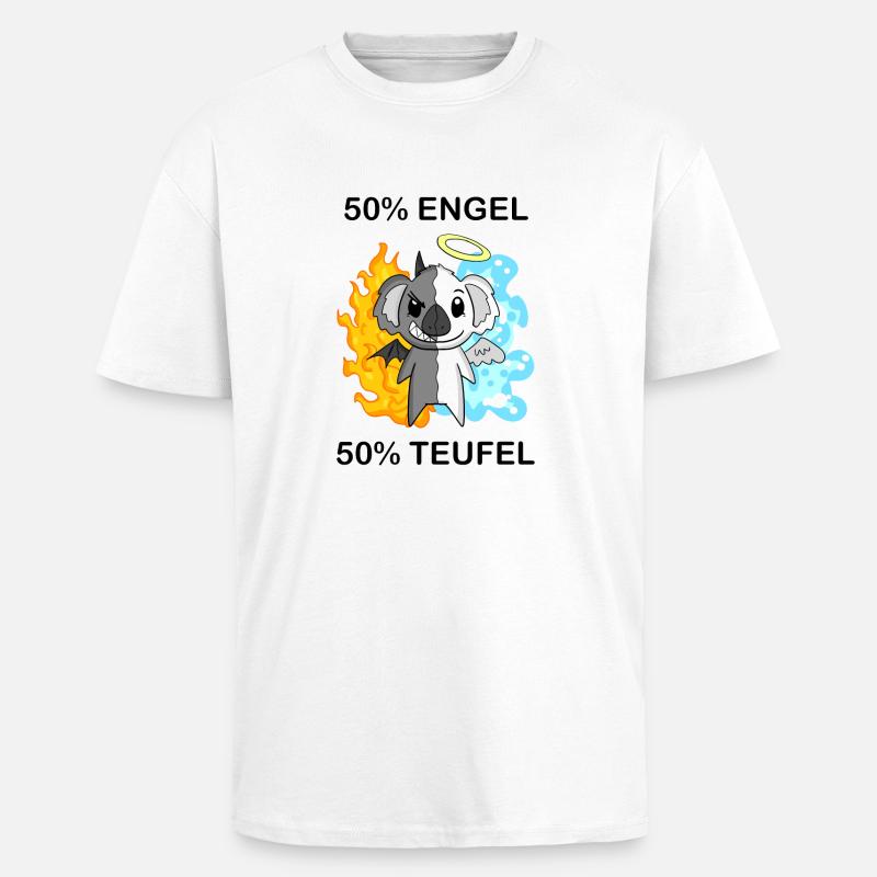 Koala - Engel und Teufel - Oversized Heavyweight Unisex T-Shirt - Weiß