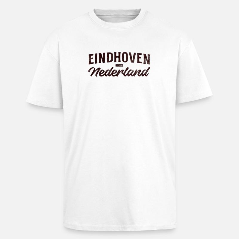 Eindhoven Nederland Script Logo - Oversized Heavyweight Unisex T-Shirt - Weiß