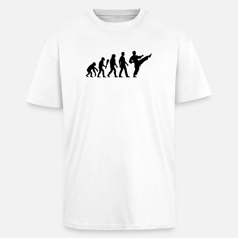 Karate Evolution - Oversized Heavyweight Unisex T-Shirt - Weiß