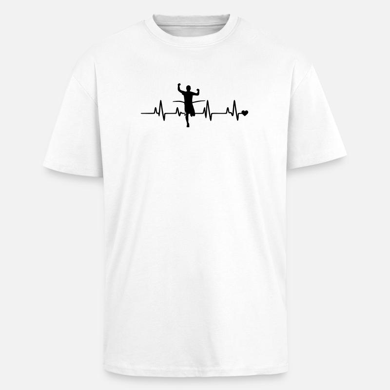 läufer - Oversized Heavyweight Unisex T-Shirt - Weiß