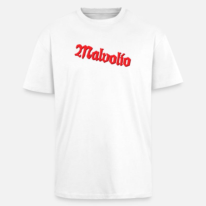Malvolio - T-shirt unisexe oversize épais - blanc