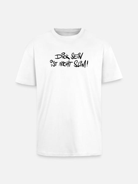 Dicksein Humor Saying Pun - Unisex Oversized Heavyweight T-shirt - white