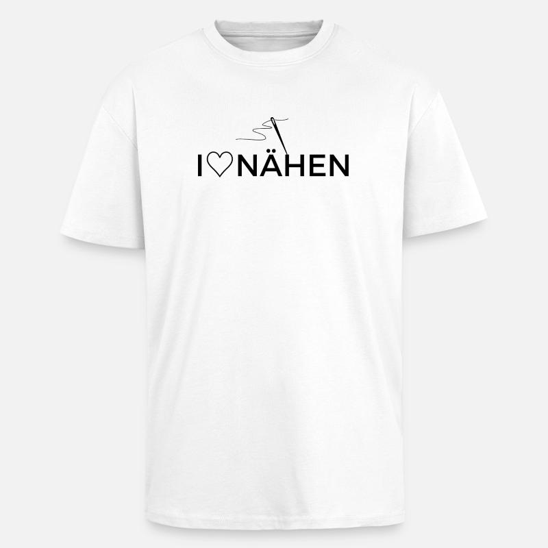 J’adore coudre - Design avec graphisme - T-shirt unisexe oversize épais - blanc