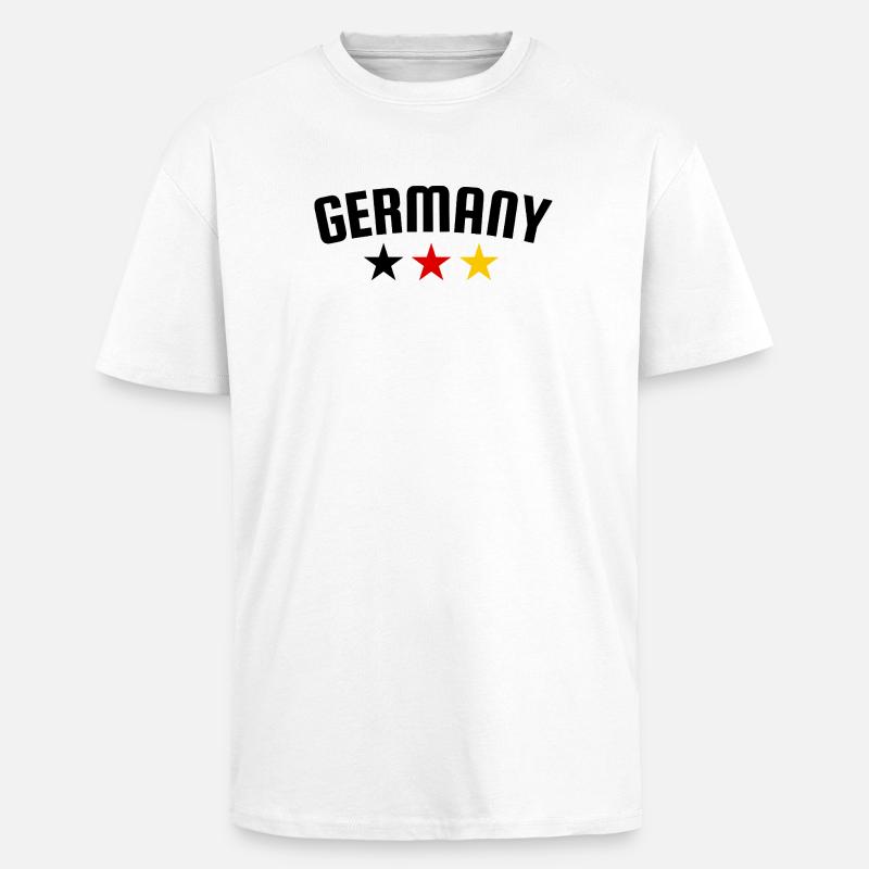Germany 3 Star Design EN - Unisex Oversized Heavyweight T-shirt - white