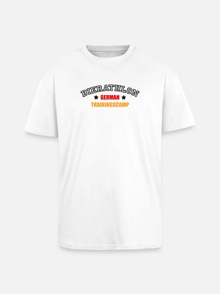 Bierathlon Trainingscamp - Oversized Heavyweight Unisex T-Shirt - Weiß