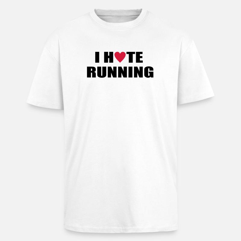 courir - T-shirt unisexe oversize épais - blanc