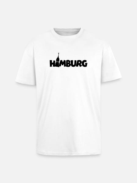 Hambourg Logo - T-shirt unisexe oversize épais - blanc