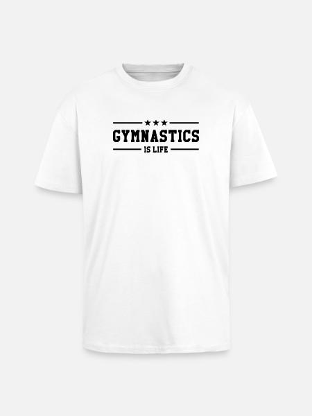 Gymnastics is life - Unisex Oversized Heavyweight T-shirt - white