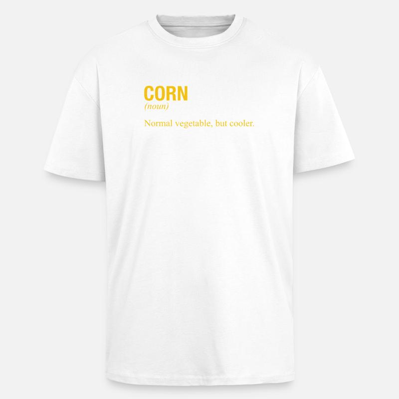 CORN - Unisex Oversized Heavyweight T-shirt - white