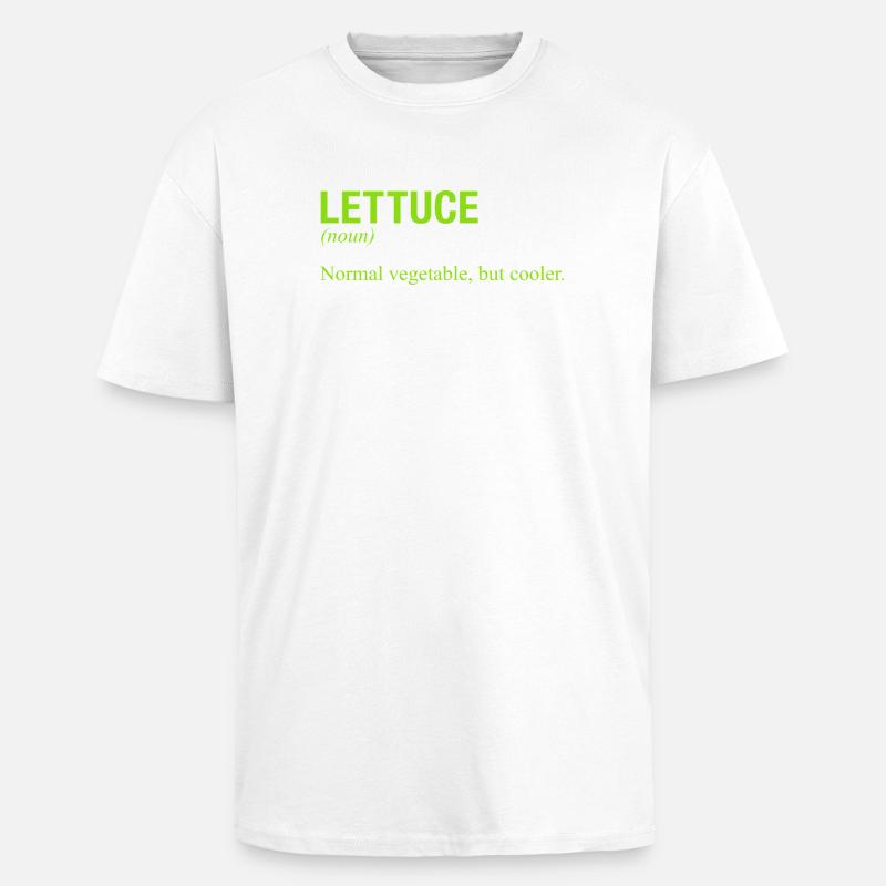 LETTUCE - Oversized Heavyweight Unisex T-Shirt - Weiß