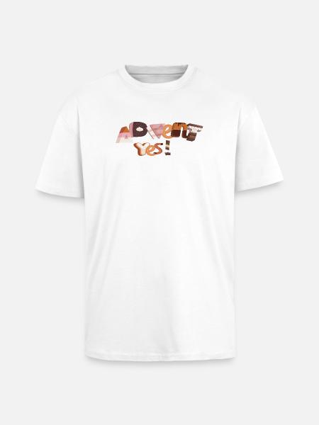 Advent Letters Made of Sugar - Unisex Oversized Heavyweight T-shirt - white
