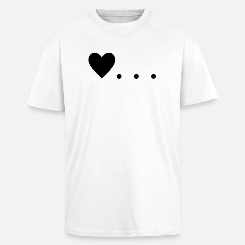 L’amour, c’est... Cœur - T-shirt unisexe oversize épais - blanc
