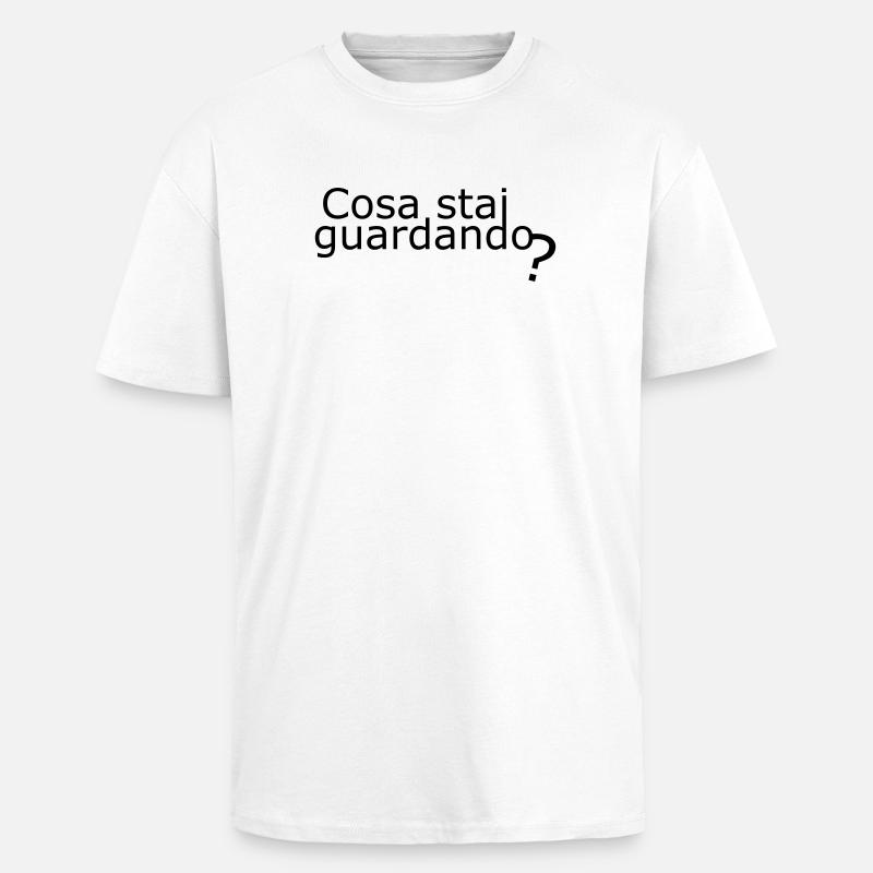 Looking - Unisex Oversized Heavyweight T-shirt - white