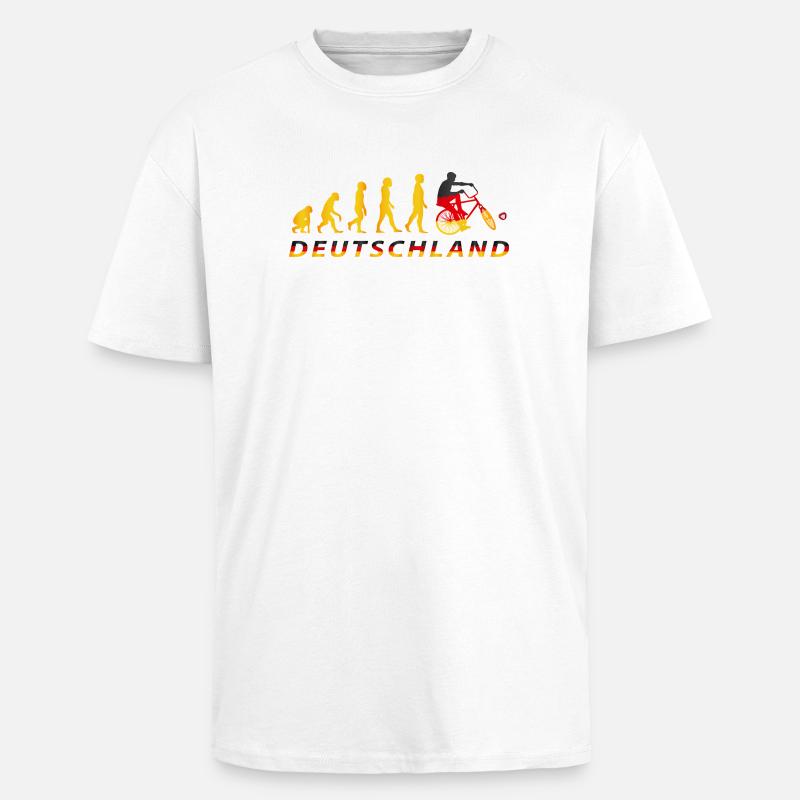 Cyclisme, Cyclball, Cyclisme en salle, Évolution - T-shirt unisexe oversize épais - blanc