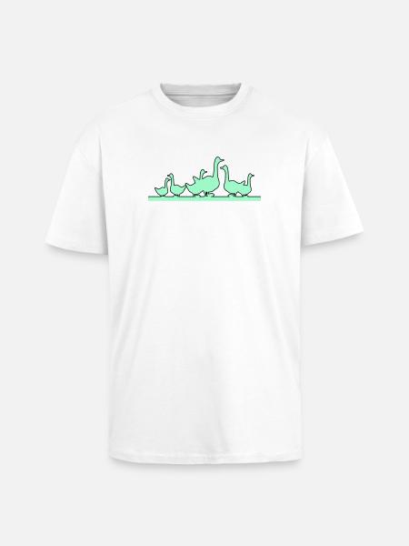 Enten Gänse - Oversized Heavyweight Unisex T-Shirt - Weiß