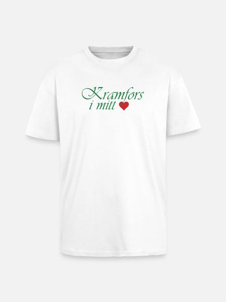 Kramfors in my heart - Unisex Oversized Heavyweight T-shirt - white