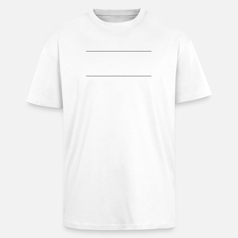 Line Strokes - Unisex Oversized Heavyweight T-shirt - white